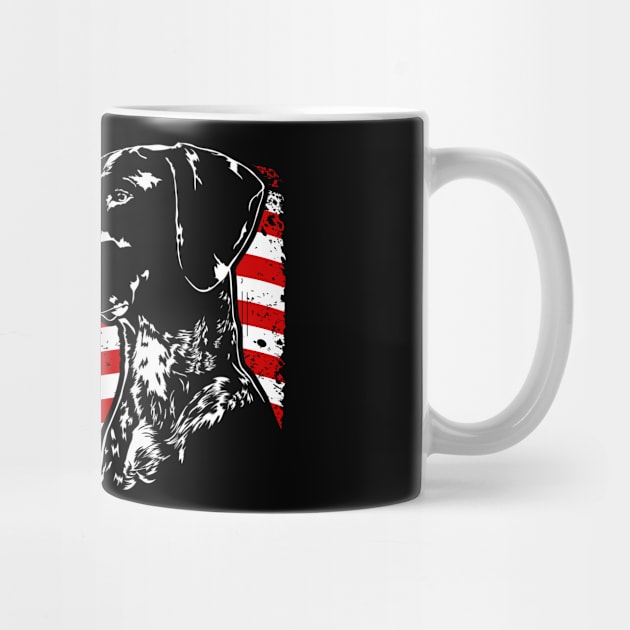 German Shorthaired Pointer Mom Dad American Flag patriotic dog by wilsigns